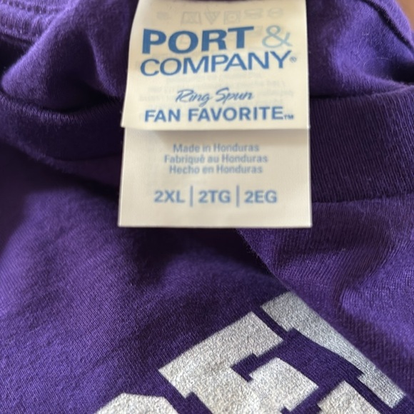 Legends Wear Purple Short Sleeve Tee Sz 2XL Ring Spun Crewneck Football Cotton - Picture 5 of 7